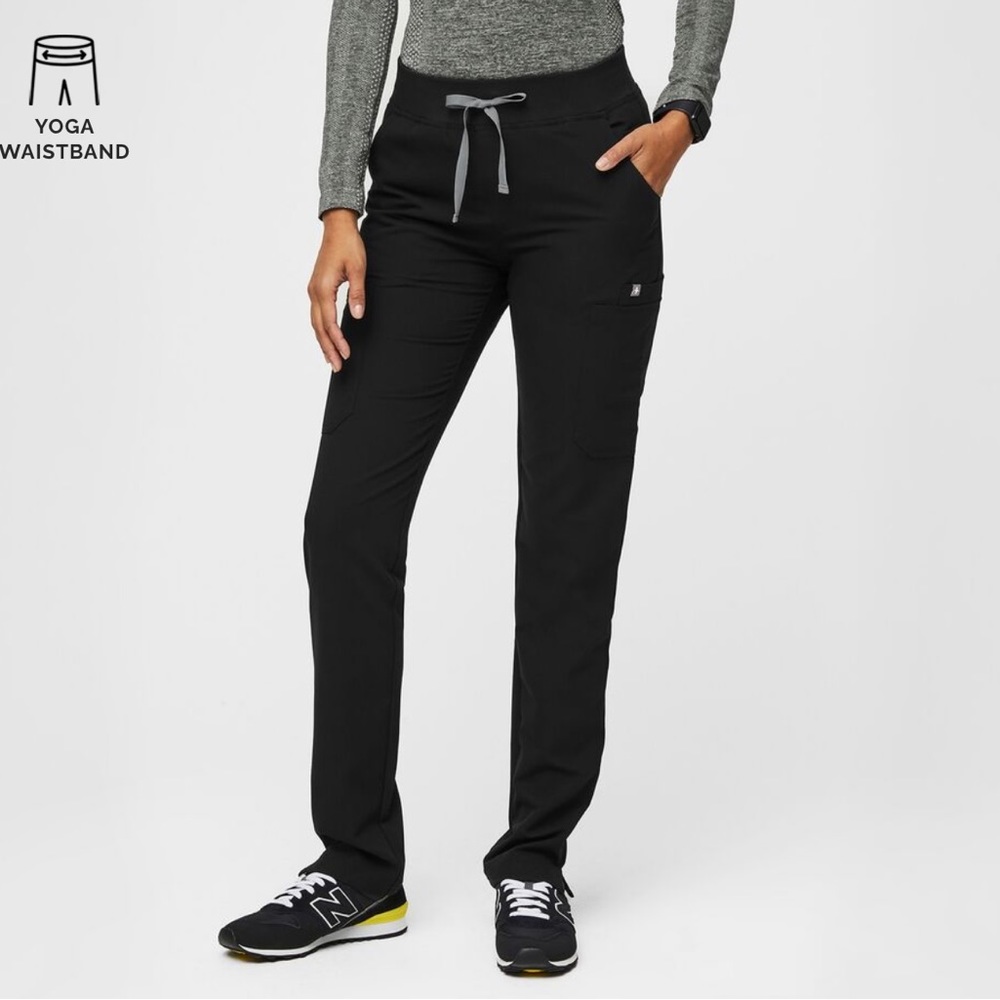 FIGS Women's Black Yola-Tall Skinny Scrub Pants 2.0